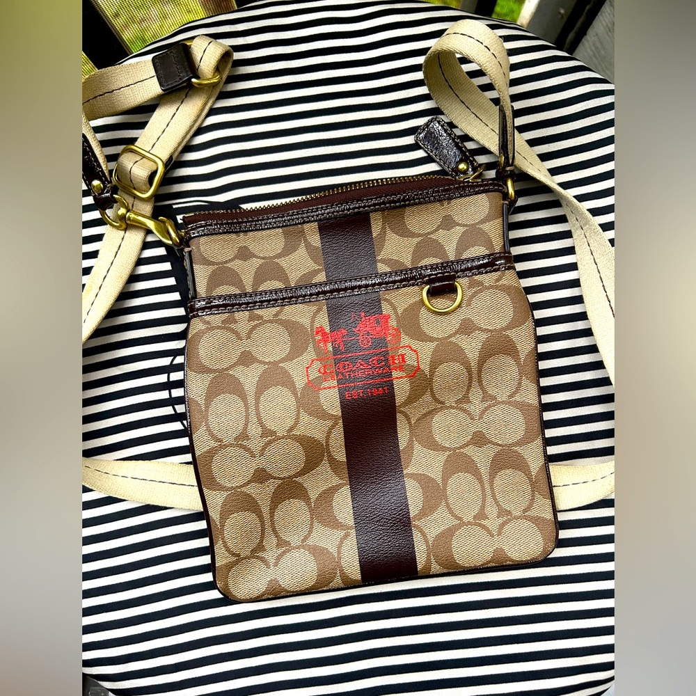 Coach Brown Logo Crossbody Purse